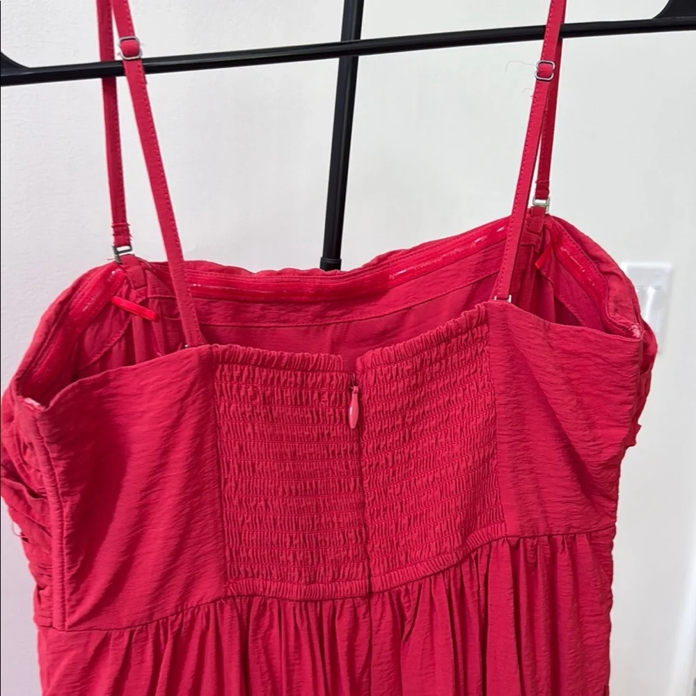 Abercrombie & Fitch Red Maxi Dress with Spaghetti Straps